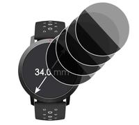 KARYLAX - Protection d'écran Anti-Espion en Verre Fléxible, Anti-Rayures, Film Protecteur Confidentialité Privacy pour Montre Connectée Circulaire 34 mm (4 Pièces)