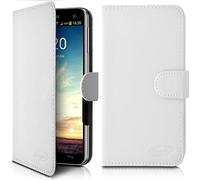 KARYLAX Seluxion - Etui de Protection Portefeuille Universel M Couleur Blanc pour SFR Staraddict 5