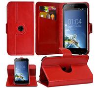 KARYLAX Seluxion - Housse Coque Etui Fonction Support 360° Universel S avec Attaches Couleur Rouge pour SFR Starnaute 3