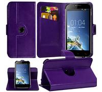 KARYLAX Seluxion - Housse Coque Etui Fonction Support 360° Universel S avec Attaches Couleur Violet pour SFR Starnaute 3