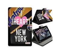 KARYLAX Seluxion - Housse Etui Universel L à Rabat et Fonction Support Motif ZA09 pour Tablette Lexibook - MFC511FR