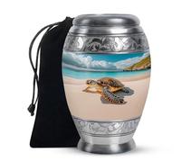 KARYLIZ Urne tortue pour cendres humaines adulte homme grande - Urnes tortues de mer pour cendres humaines adultes femmes - Urne funéraire de plage pour papa et maman - Urne funéraire pour homme et