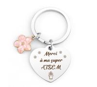 Karyllena Cadeau Maitresse d'École Fin d'Année Cadeau Atsem Maternelle Aesh Institutrice Professeur Porte Cle Cadeaux pour Atsem d'École Cadeaux Départ Retraite Maitresse