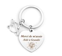 Karyllena Cadeau Maitresse d'École Porte Clef Cadeau Atsem Maternelle Institutrice Prof Cadeaux Pour Maîtresse d'École Fin d'Année Cadeaux Merci de m’avoir Aidé à Grandir en Crèche