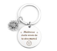 Karyllena Cadeau Personnalisé Maitresse D'École - Porte Clef Saint Valentin Femme - Prof De Danse - Atsem Fin D'année