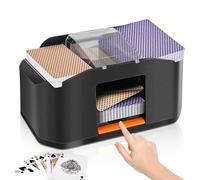 Kasanni Mélangeur De Cartes Automatique, Mélangeur de Carte pour 1-2 Ponts Mode Auto et Manuel Rechargeable 2000 Mah Faible Bruit pour Poker, Uno, Blackjack, Phase 10 et Plus - One-Touch Shuffle