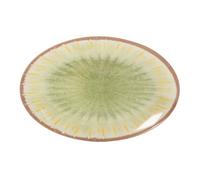 KASANOVA Assiette ovale 35 cm en mélamine verte Soler