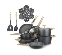 KASANOVA batterie de casseroles à induction Evolution, antiadhésives, casseroles pour induction et toutes les plaques de cuisson, haute qualité (16 pièces)