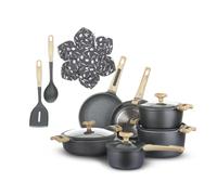 KASANOVA batterie de casseroles à induction Evolution, batterie antiadhésives, casseroles pour induction et toutes les plaques de cuisson, haute qualité. (15 pièces)