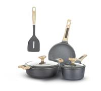 KASANOVA batterie de casseroles à induction Evolution, batterie antiadhésives, casseroles pour induction et toutes les plaques de cuisson, haute qualité. (6 pièces)