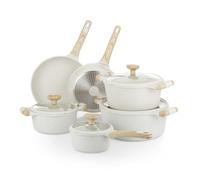 KASANOVA Batterie de Cuisine Antiadhésive Bambù, Set de Poêles et Casseroles pour Induction et Tous Feux, Aluminium Pressé Haute Épaisseur, Revêtement 4 Couches Sans PFOA (10 pièces)