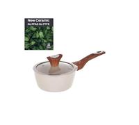 KASANOVA Casserole 1 poignée 16 cm avec couvercle crème New Ceramic
