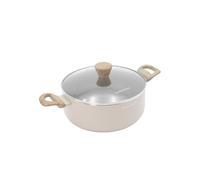 KASANOVA Casserole antiadhésive Cooking Therapy, 1 manche et couvercle, revêtement à base d’eau, compatible avec tous les types de feux, sans PFOA ni nickel (24 cm)