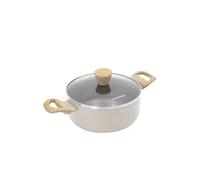 KASANOVA Casserole antiadhésive Cooking Therapy, 1 manche et couvercle, revêtement à base d’eau, compatible avec tous les types de feux, sans PFOA ni nickel (20 cm)