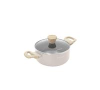 KASANOVA Casserole antiadhésive Cooking Therapy, 1 manche et couvercle, revêtement à base d’eau, compatible avec tous les types de feux, sans PFOA ni nickel (18 cm)