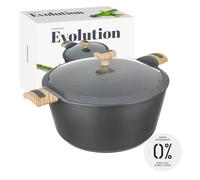 KASANOVA Casserole antiadhésive Evolution, à induction, casserole de haute qualité avec couvercle, adaptée à toutes les plaques de cuisson (Casserole 32 cm)