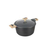 KASANOVA Casserole antiadhésive Evolution, casserole à induction, casserole de haute qualité avec couvercle, adaptée à toutes les plaques de cuisson (Casserole 24 cm)