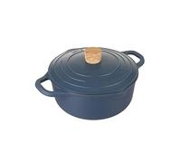 KASANOVA Casserole Antiadhésive Pot Art avec Couvercle Innovant - Plusieurs Couleurs, Compatible Induction, Idéale pour Ragoûts et Cuissons Longues (Bleu, 24 Cm)