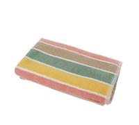 KASANOVA Drap de douche coton 70 x 140 cm rayures corail