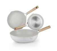 KASANOVA Set de casseroles pour plaques à induction ou traditionnelles, set de casseroles antiadhésives, batterie de casseroles avec couvercles, cuisson saine, rapide et uniforme