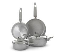 KASANOVA Ensemble de casseroles pour plaques de cuisson traditionnelles, antiadhésives, batterie de casseroles, cuisson saine, rapide et uniforme. Fabriqué en Italie. (6 pièces)