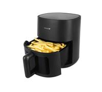 KASANOVA Friteuse à Air 4.5L, 1400W, 8 Programmes de cuisson, Température réglable jusqu'à 200°C, Affichage manuel, Arrêt automatique (Noire, Modèle numérique)