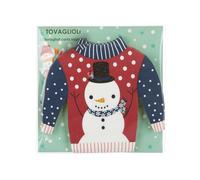 KASANOVA Lot de 12 serviettes de Noël pull bonhomme de neige en papier