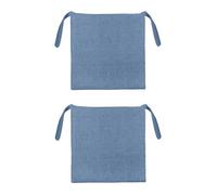KASANOVA Lot de 2 coussins de chaise 39 x 39 cm bleu clair