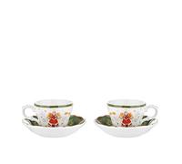 Kasanova Lot de 2 tasses à café avec bord vert de Noël