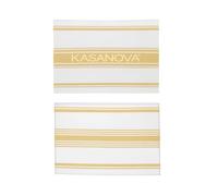 KASANOVA Lot de 2 Torchons de Cuisine 50x70 cm en Coton - Absorbants, Résistants et Décoratifs (Jaune)