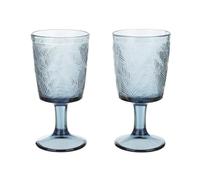 KASANOVA Lot de 2 verres à eau en verre bleu Oasis