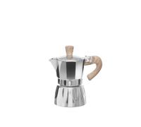 KASANOVA MACHINE A CAFE 2 TASSES ALUMINIUM/BOIS NEUVE