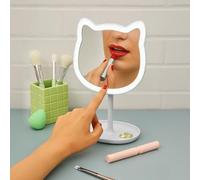 KASANOVA Miroir de table chat avec led blanc
