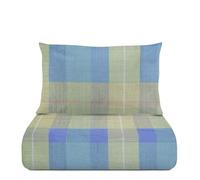 KASANOVA Parure de Housse de Couette en Coton à Motif à Carreaux - Douce, Respirante et Lavable avec taies d’Oreiller coordonnées (Semi-Double)