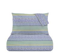 KASANOVA Parure de lit 1 place et demi rayures coton