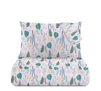 KASANOVA Parure de lit double feuilles coton