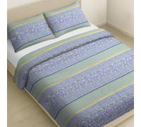 KASANOVA Parure de lit double rayé coton
