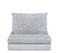 KASANOVA Parure de lit simple fleurs bleues en flanelle