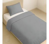 KASANOVA Parure de lit simple gris jersey chiné