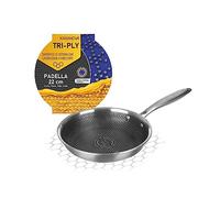 KASANOVA Poêle antiadhésive Tri-ply, Revêtement nid d'abeille, compatible avec le four et tous les types de cuisinières. (22 cm)