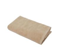KASANOVA Serviette de douche coton taupe 70 x 140 cm volant Pop Corn, Talpa