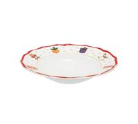KASANOVA Set 2 assiettes creuses cadeaux Noël rouge porcelaine