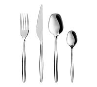 KASANOVA set de couverts pour 6 personnes Gamma, set de 24 pièces en acier inoxydable avec fourchette, couteau, cuillère à café et cuillère à soupe.