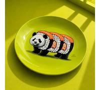 KASANOVA Soucoupe décorative en verre 15 cm Panda sushi vert