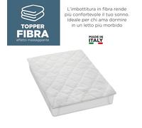 KASANOVA Surmatelas Massant No Stress - Fabriqué en Italie, Effet Massage, Confort extrême, Protection du Matelas, Lavable (Simple)