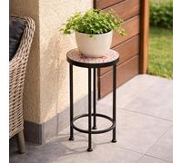 KASANOVA Table basse porte-pot 53 cm majolique rouge Marrakech