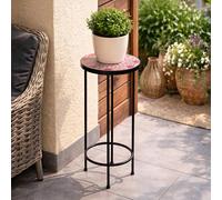 KASANOVA Table basse porte-pot 60 cm majolique rouge Marrakech