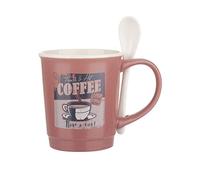 KASANOVA Tasse à café Mauve 400 ml avec cuillère à café Marron table,thé et café