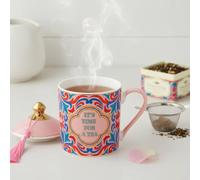 KASANOVA Tasse en porcelaine avec filtre à thé Royal Garden Rose
