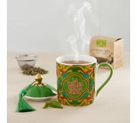 KASANOVA Tasse en porcelaine avec filtre à thé Royal Garden Vert